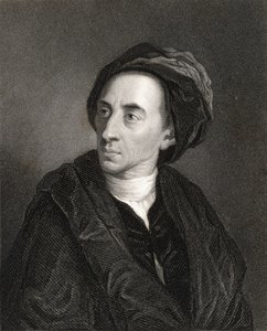 Alexander Pope (1688-1744) de "A Galeria dos Retratos", publicado em 1833 de English School